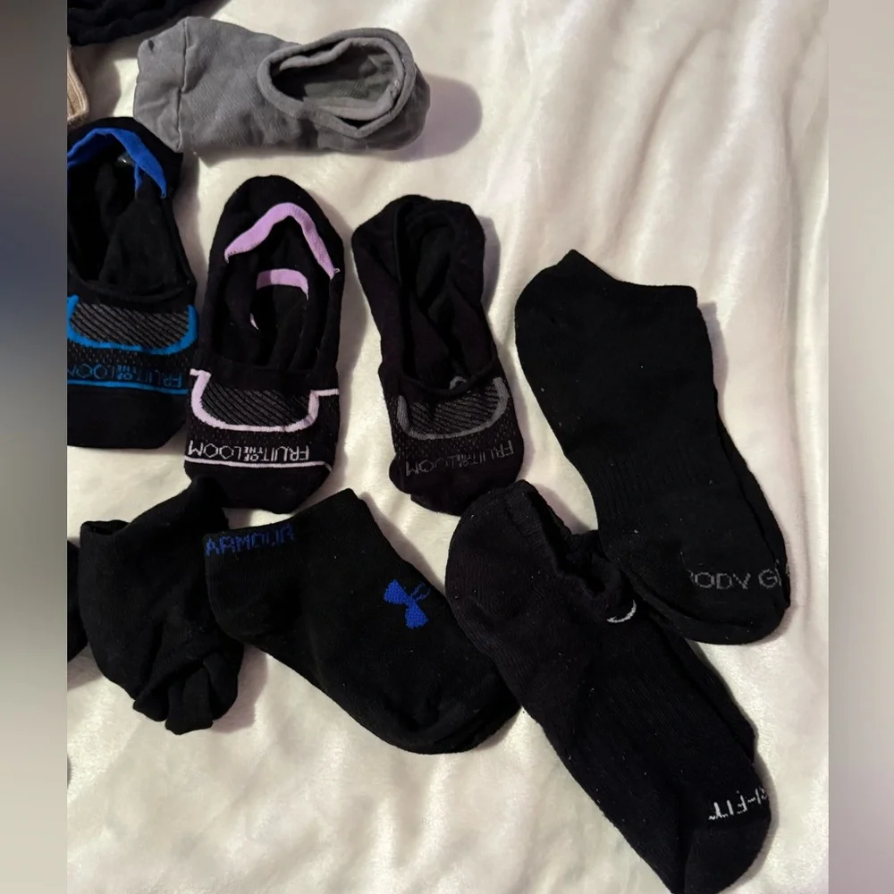 Fruit of the Loom Women's Ankle Socks - Black, Gray, Pink, Blue